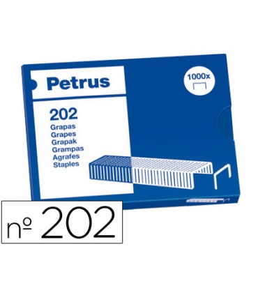 Grapas petrus bambina nº 202 caja de 1000 unidades